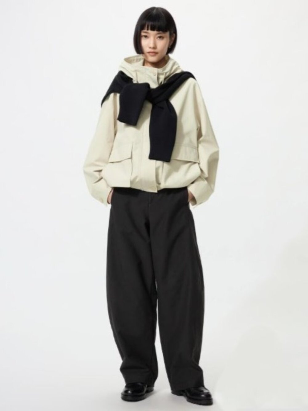 UNIQLO Jersey Barrel Pants Color: 09 BLACK